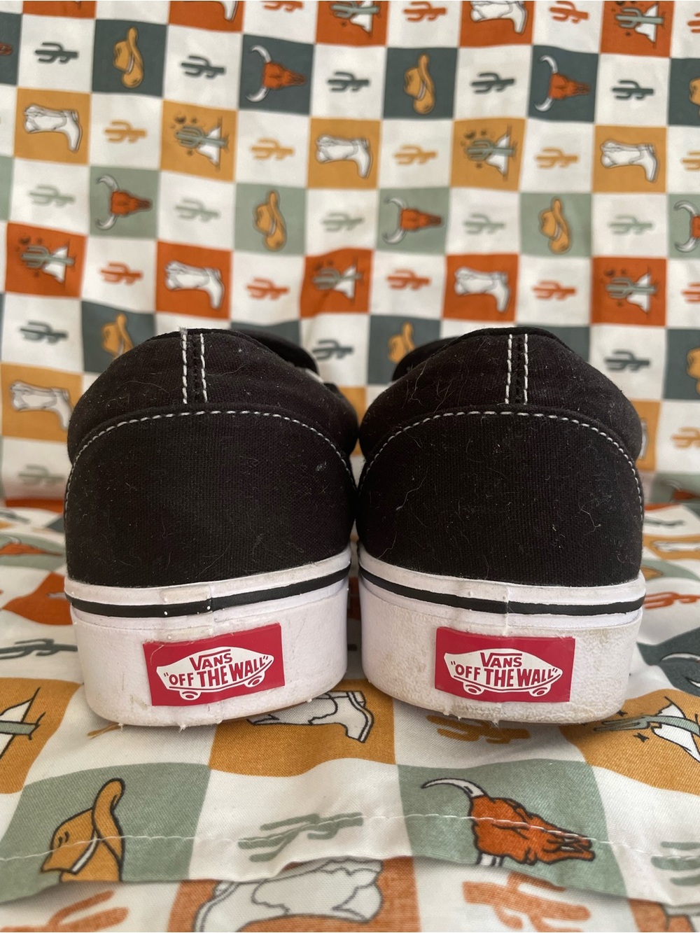 Vans ComfyCUSH Black Slip-On Canvas Sneakers with White Trim - Picture 4 of 10